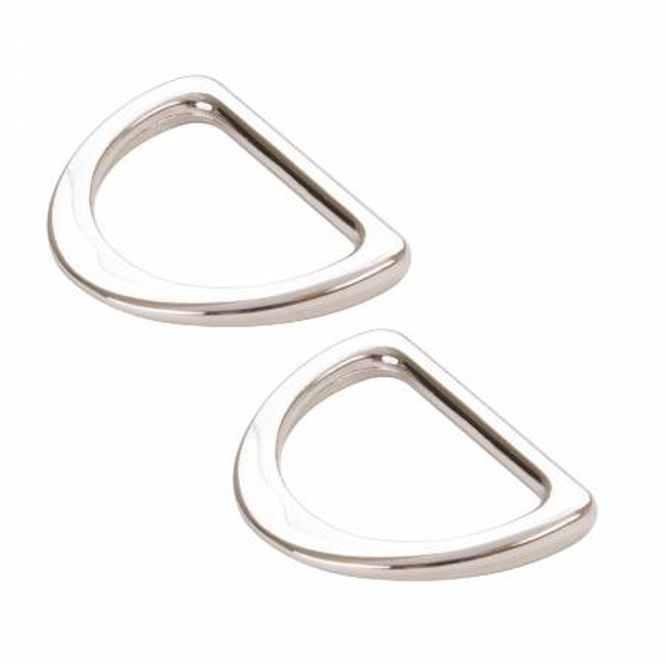 Hovedbilde D Ring Flat 1in Nickel Set of Two
