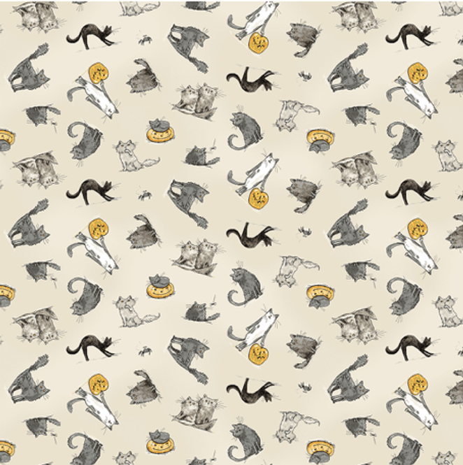 Hovedbilde Halloween Parade Cats Y4112-57 Cream