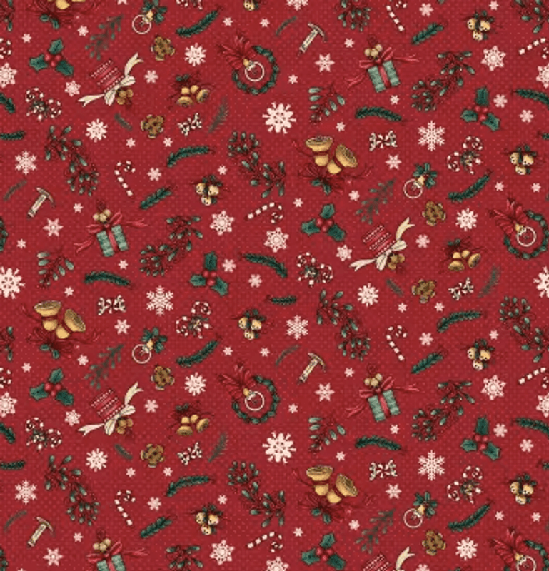 Red Allover Elements 6 Inch