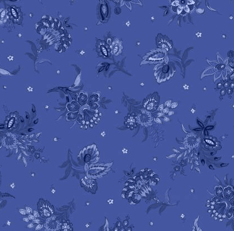 Medium Blue Medium Floral