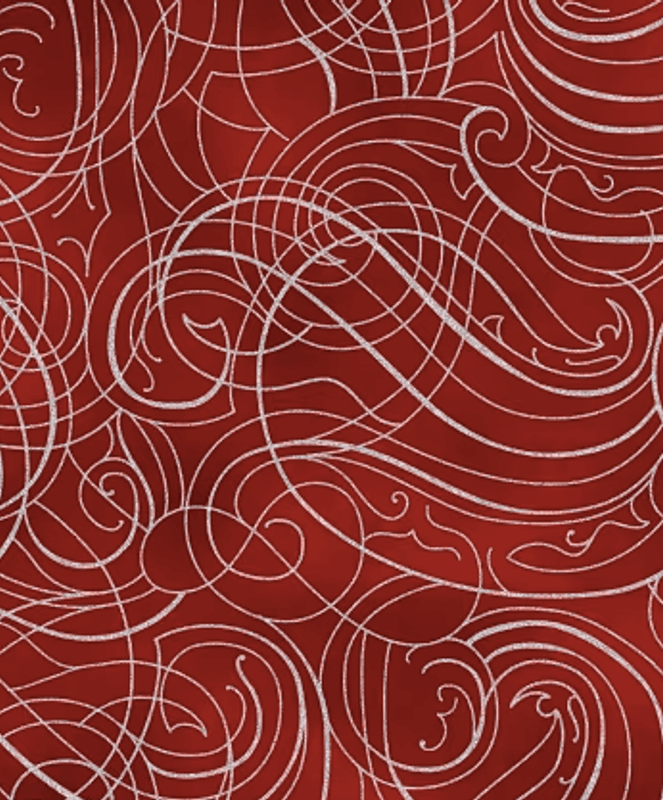 Christmas Wish - Metallic elegant silver swirling patterns 